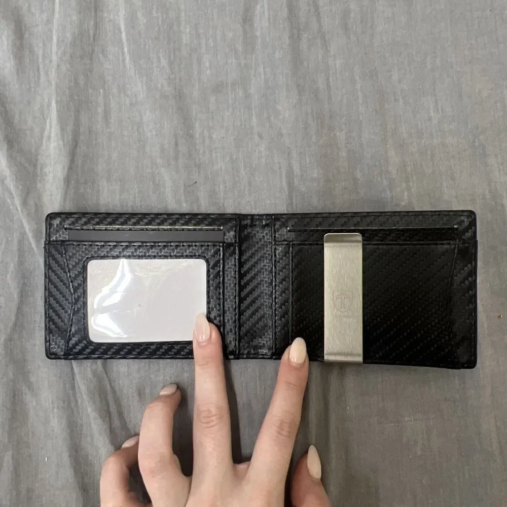 TRAVANDO Mens Slim Wallet with Money Clip AUSTIN RFID Blocking Bifold Charity